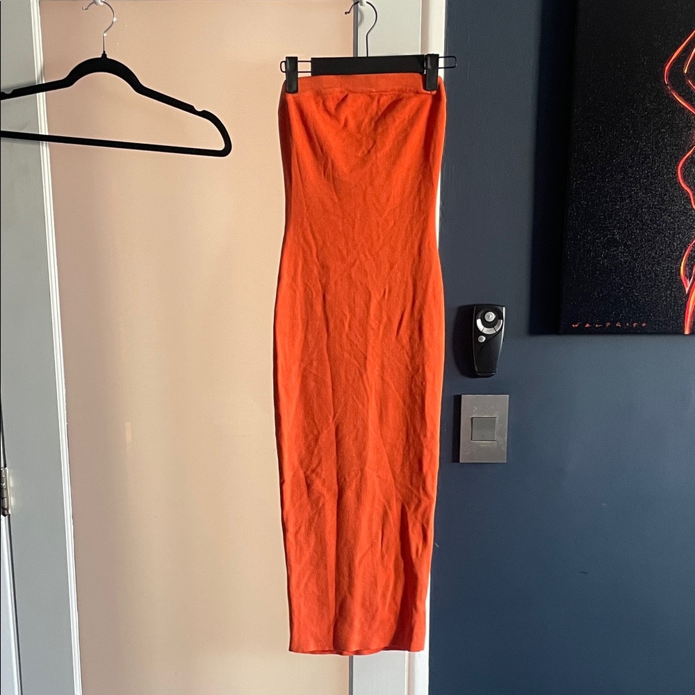 Hera Collection Strapless Orange Dress